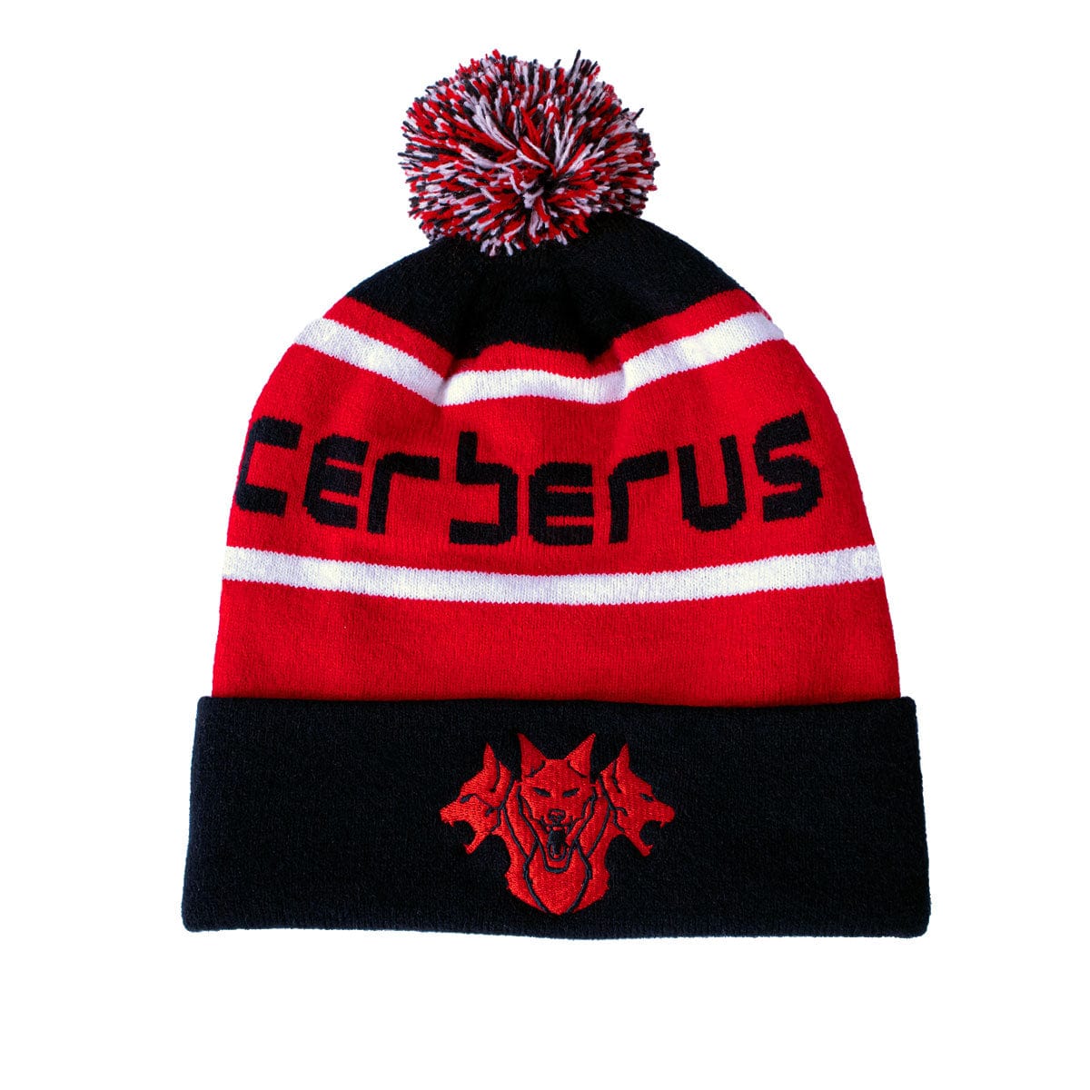 Cerberus Red Bobble Hat - Cerberus-strength