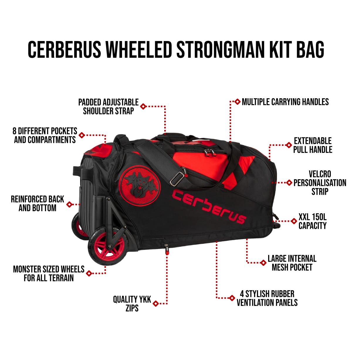 CERBERUS Wheeled Strongman Kit Bag